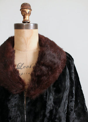 Vintage 1960s Fur Collar Cropped Evening Jacket