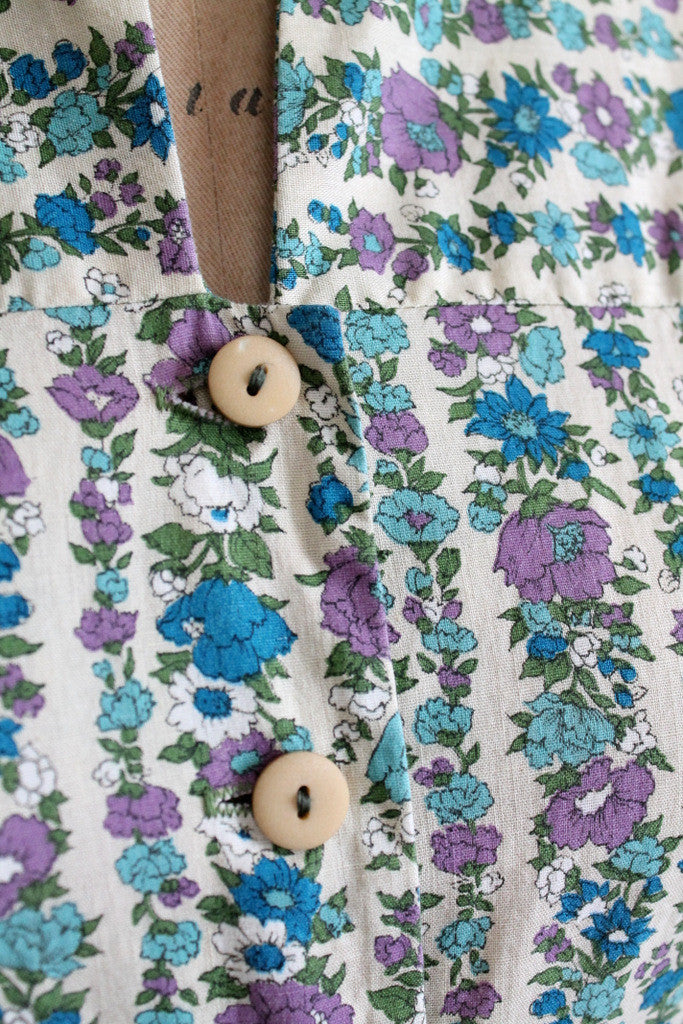 1960s Lynda Lou Pastel Floral Cotton Shirtwaister Dress – Voluptuous Vintage