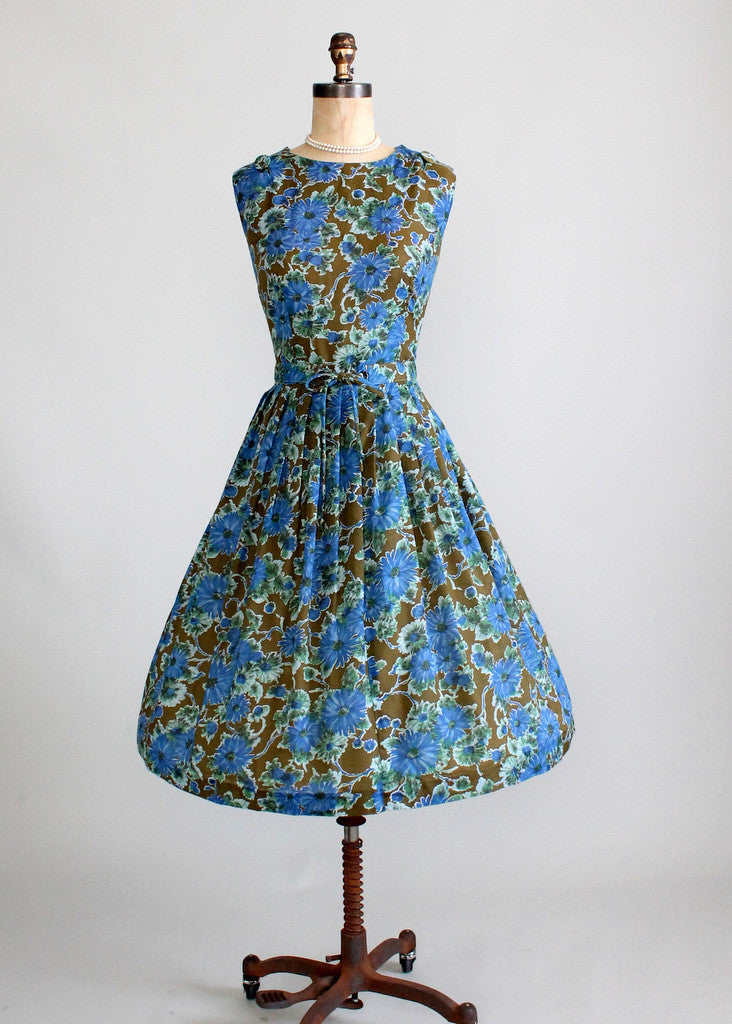 Vintage 1960s English Garden Day Dress - Raleigh Vintage Vintage 1960s English Garden Day Dress - Raleigh Vintage