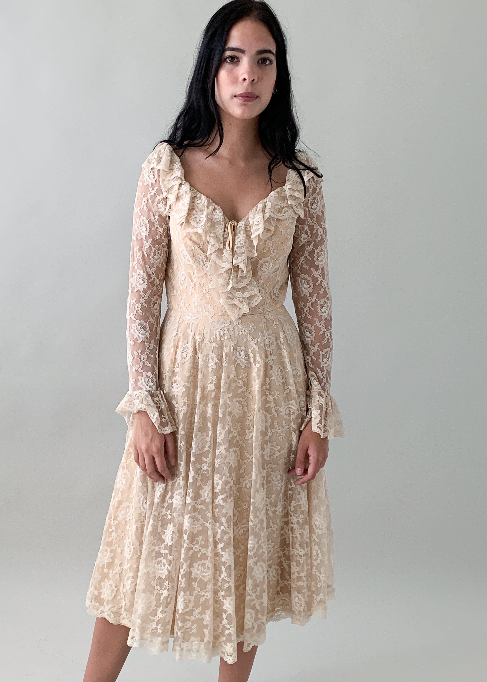 1960s Lace Party Dress