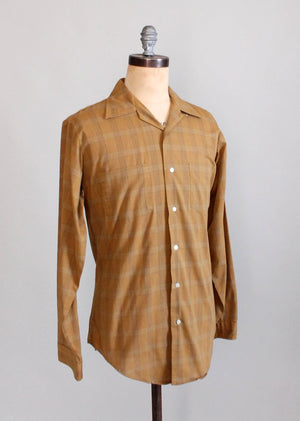 Vintage 1960s Norris Plaid Button Down Shirt