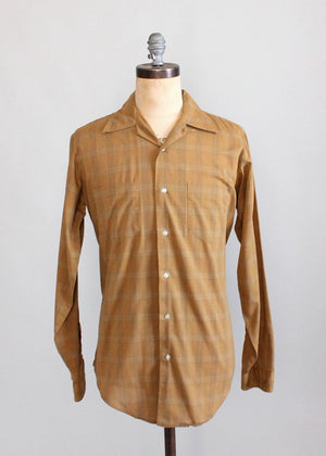 Vintage 1960s Norris Plaid Button Down Shirt