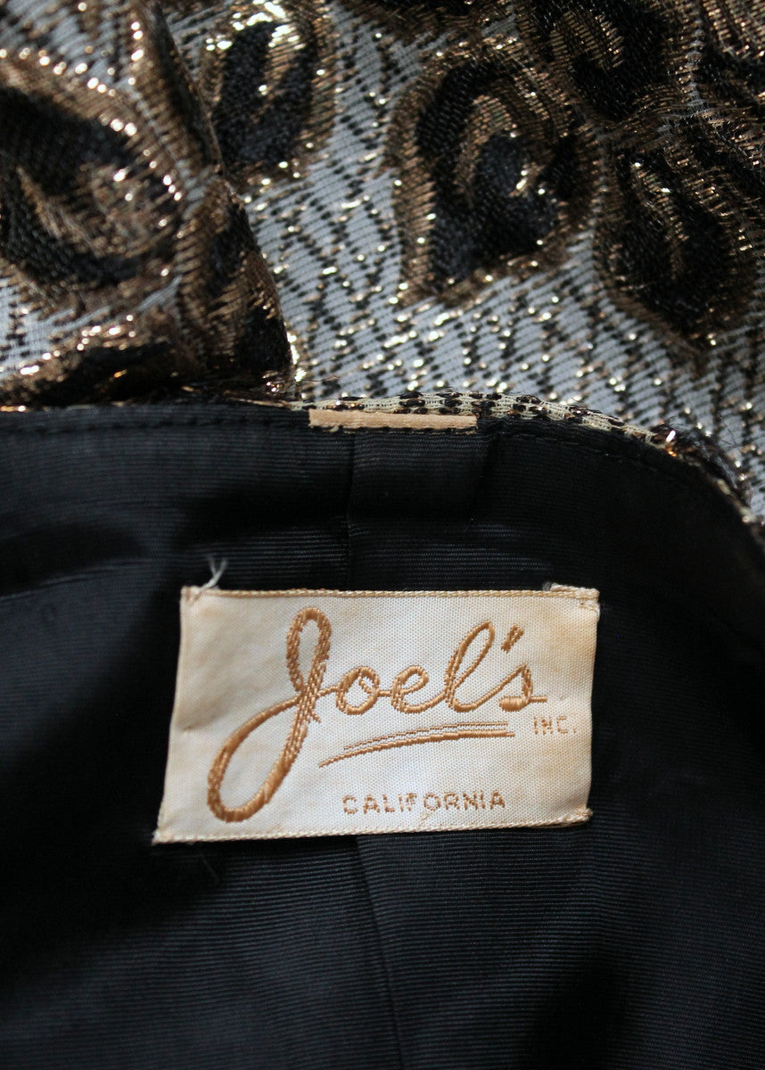 Vintage 1960s Metallic Brocade Jacket and Skirt Suit