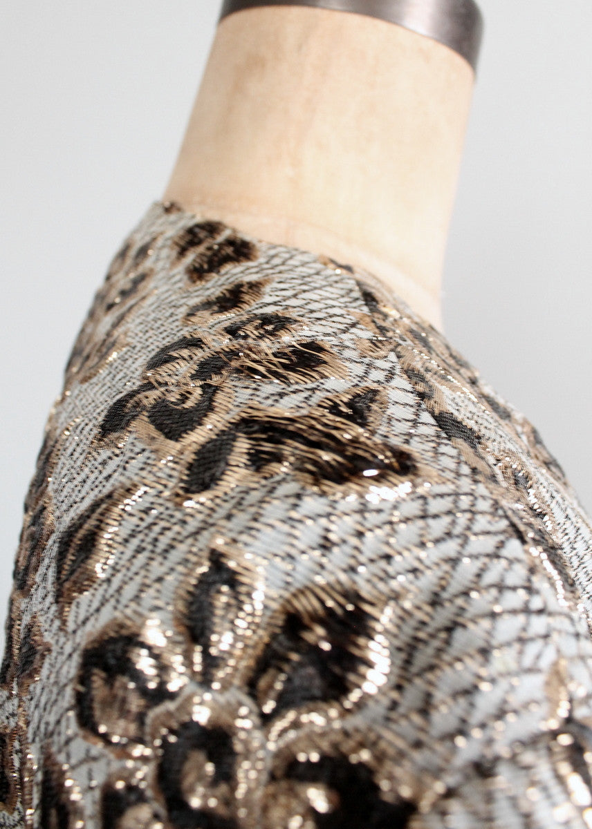 Vintage 1960s Metallic Brocade Jacket and Skirt Suit