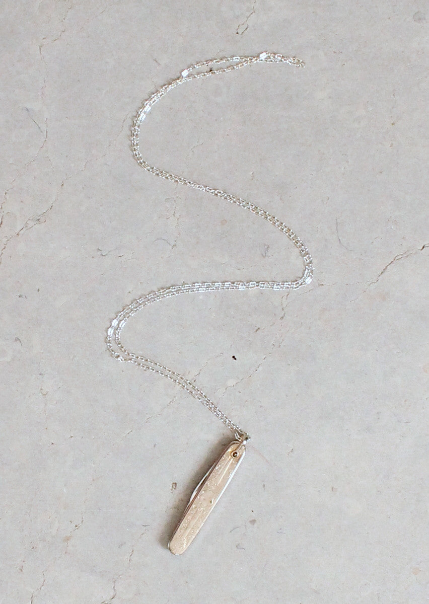 Vintage 1960s Silver Pocket Knife Pendant Necklace