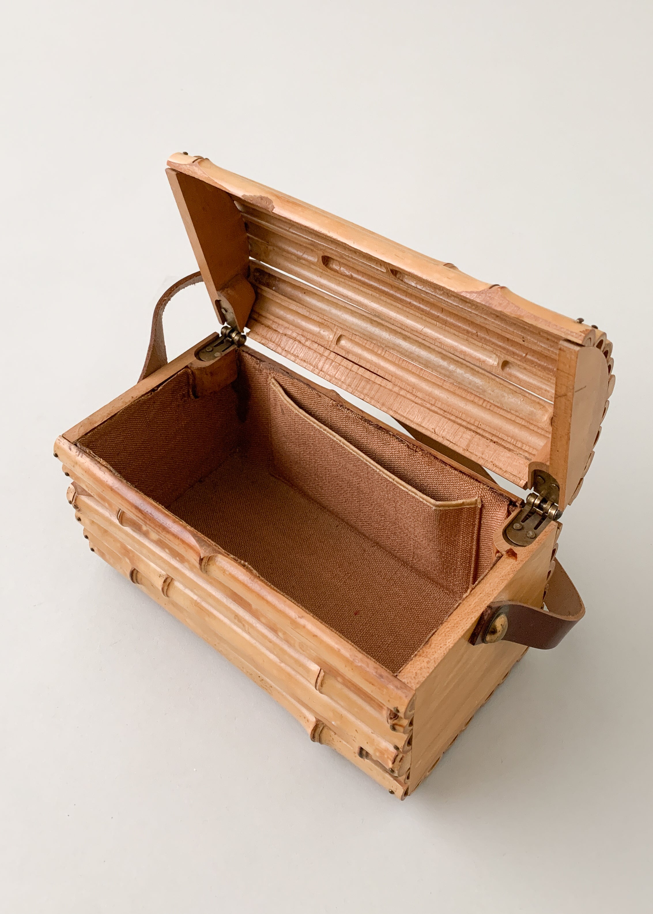 Vintage 1960s Bamboo Box Purse