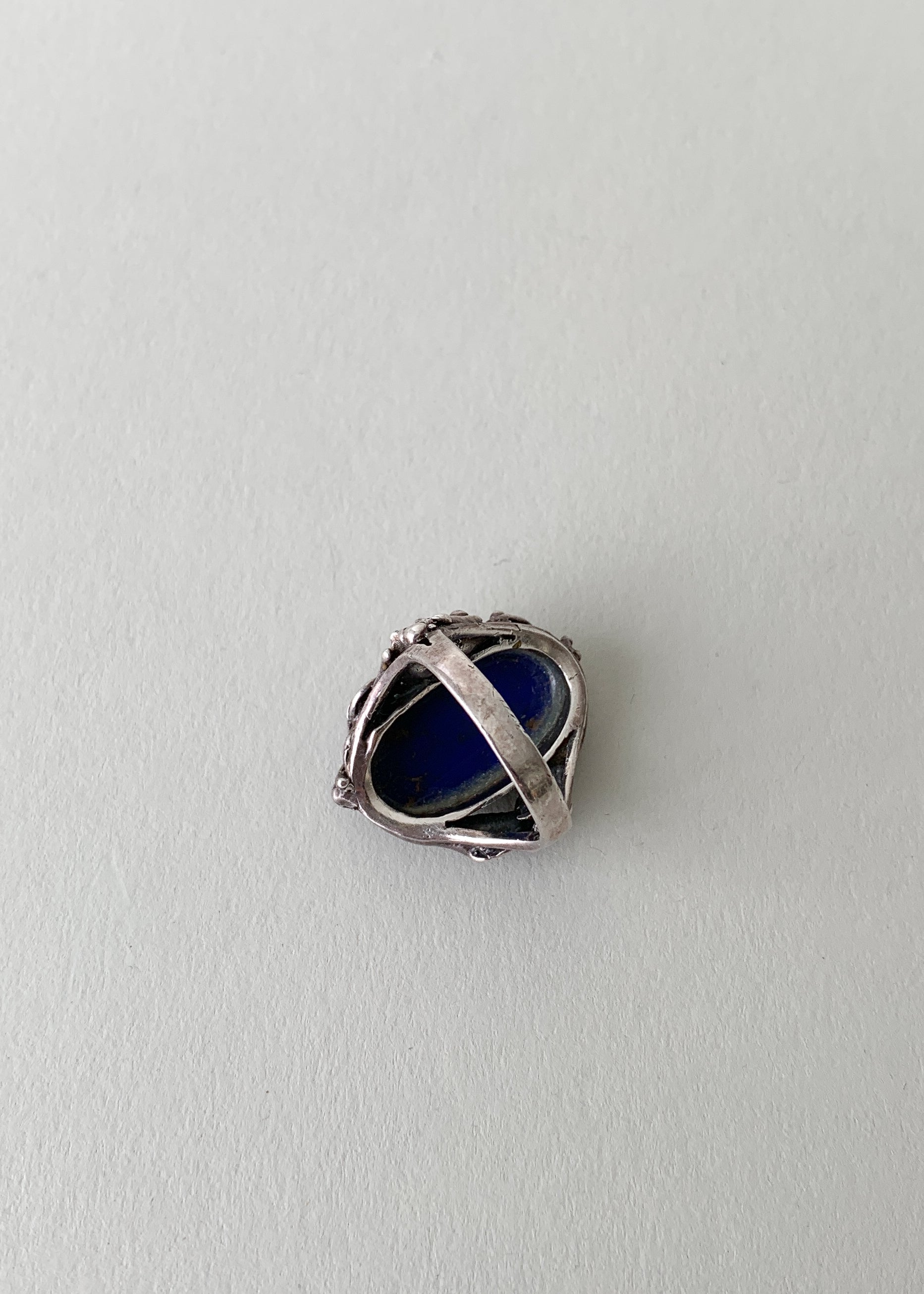 Vintage 1960s Sterling and Lapis Ring