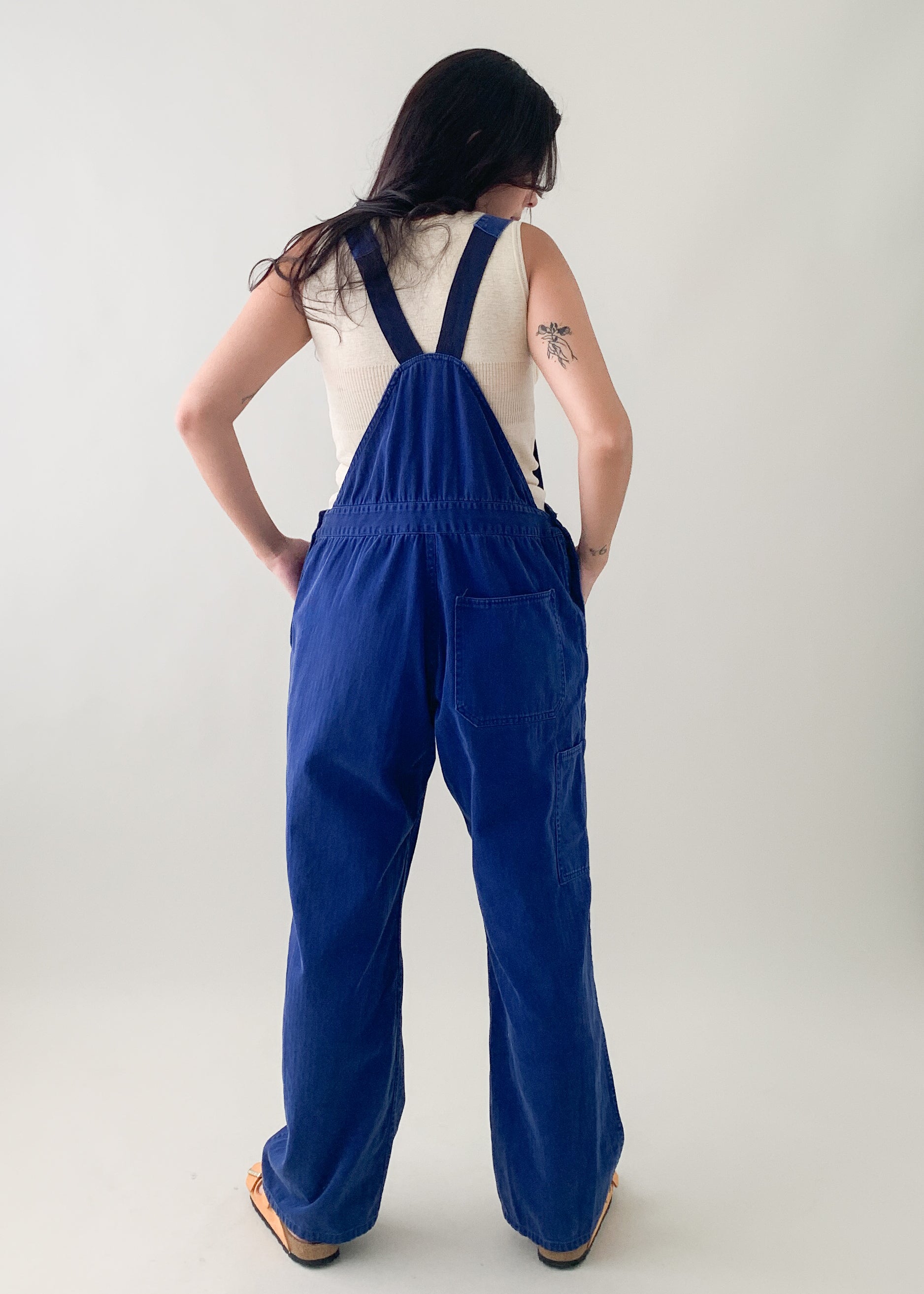 Vintage 1970s German Indigo Workwear Overalls