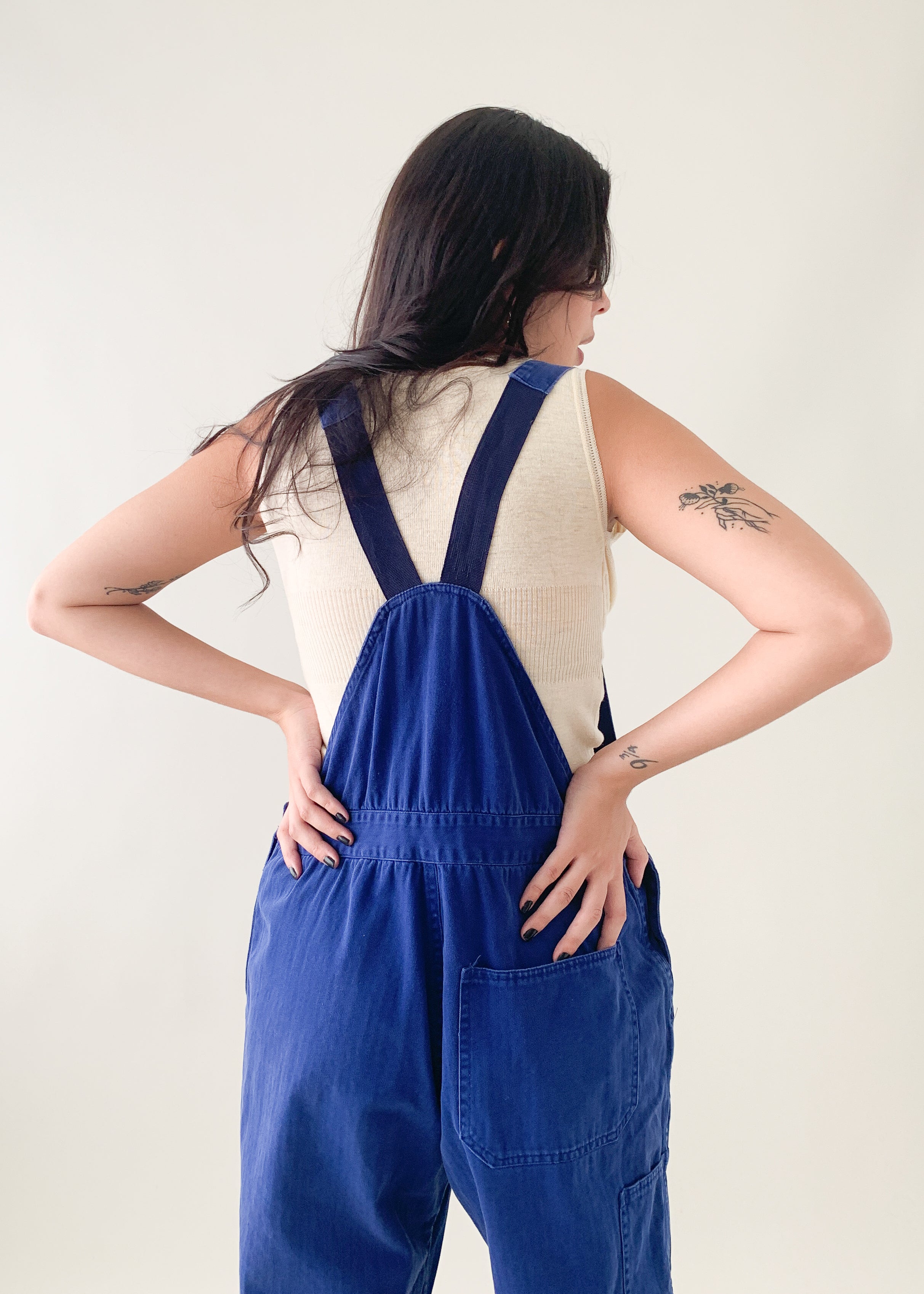 Vintage 1970s German Indigo Workwear Overalls