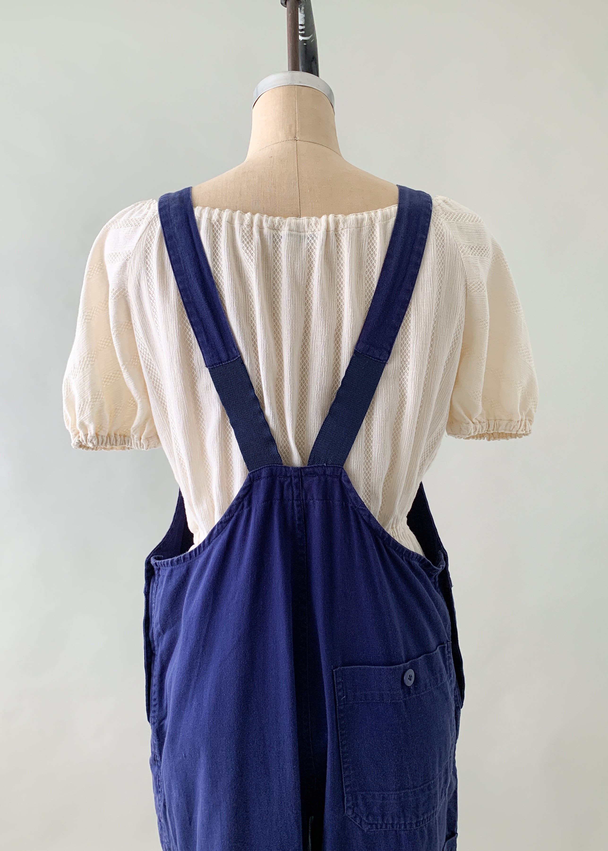 Vintage 1970s Indigo French Workwear Overalls