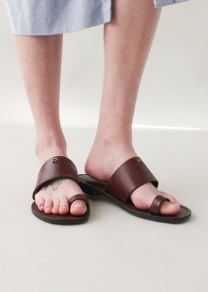 Vintage 1970s Aigner Toe Strap Sandals