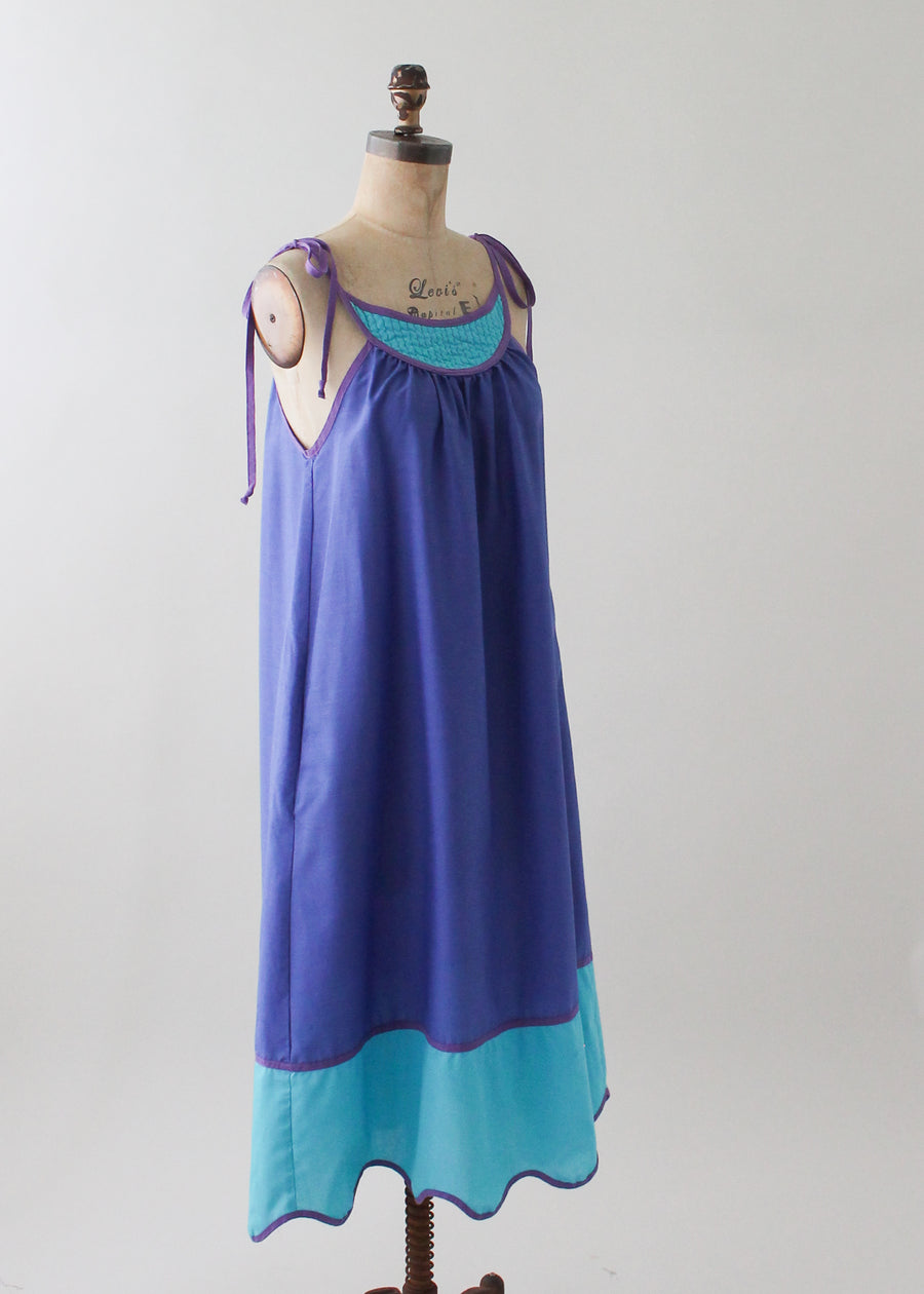 Vintage 1970s Bill Tice Color Block Sundress