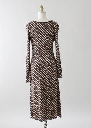 Vintage 1970s Diane Von Furstenberg Jersey Day Dress