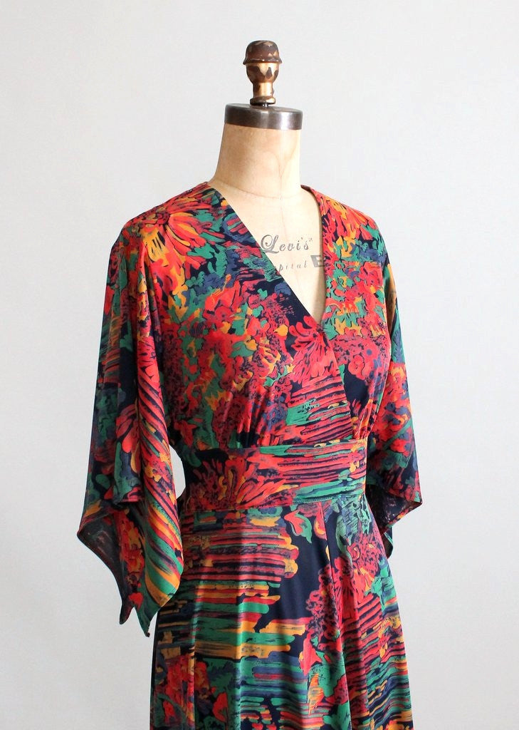 Vintage 1970s Autumn in the Park Dress