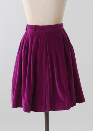 Vintage 1970s Gianfranco Ferre Velvet Skirt