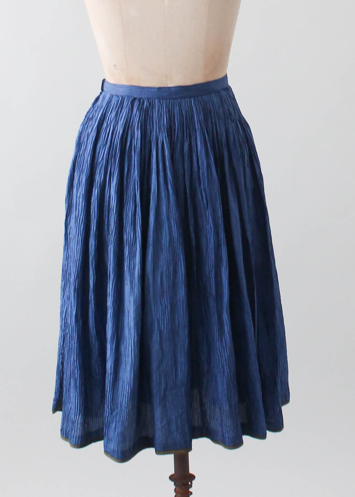 Vintage 1970s Geoffrey Beene Crinkle Silk Skirt