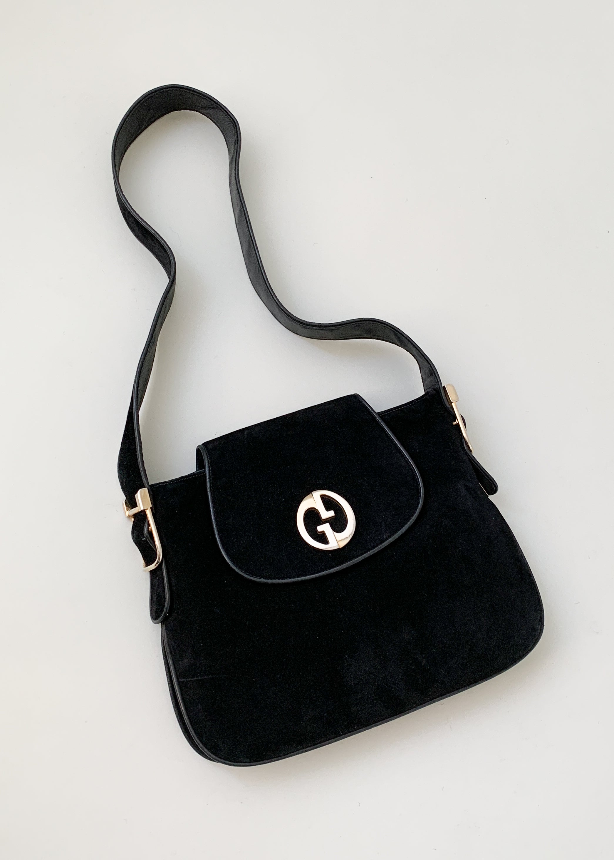 Vintage 1970s GUCCI Blondie Suede Purse