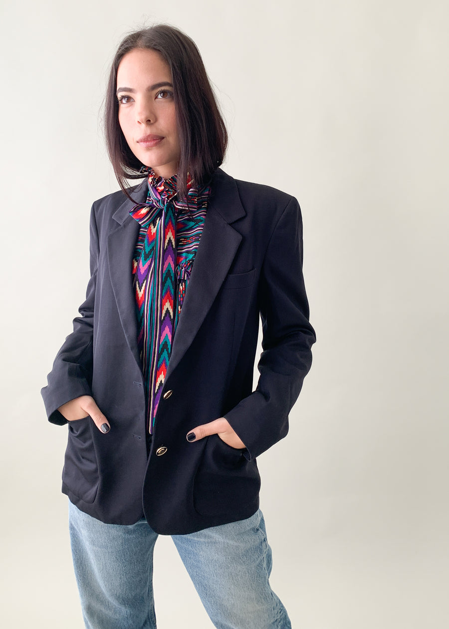 Vintage 1970s Gucci Navy Blazer