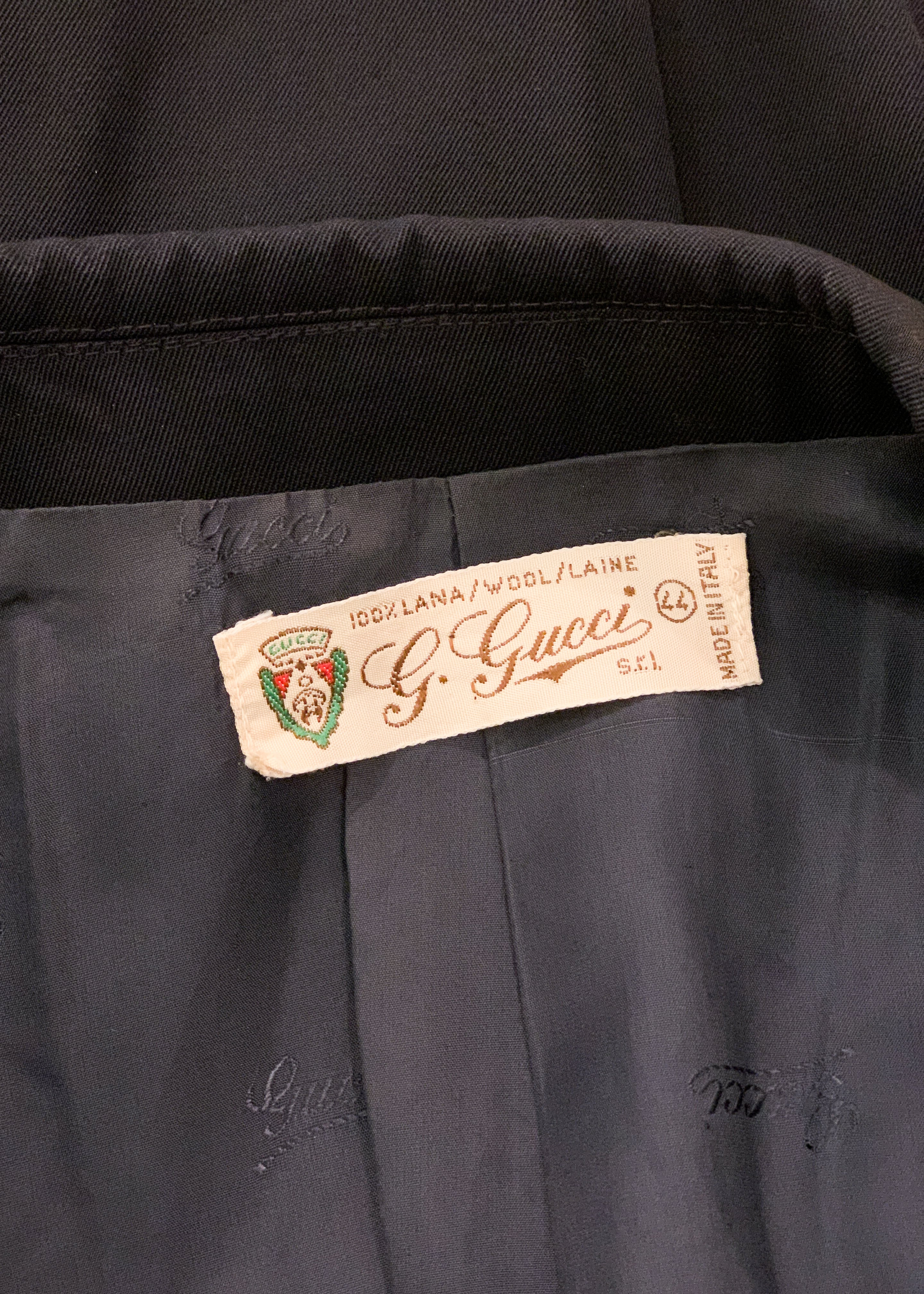 Vintage 1970s Gucci Navy Blazer