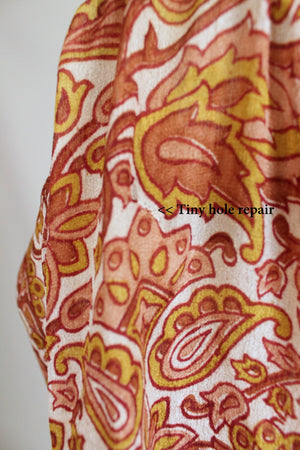 Vintage 1970s India Floral Silk Caftan