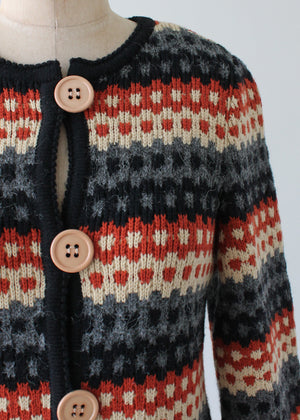 Vintage 1970s Crissa Italian Knit Cardigan