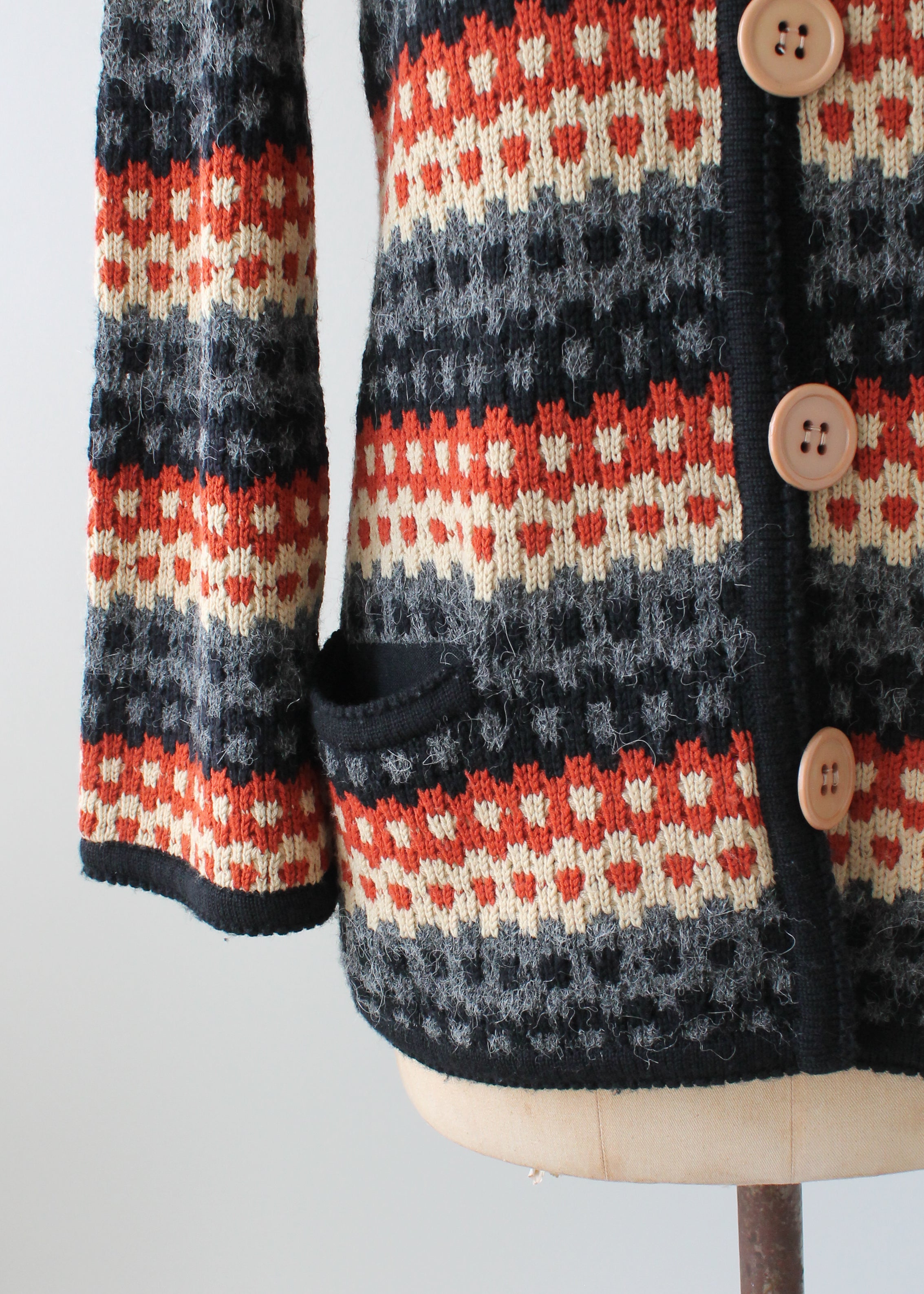 Vintage 1970s Crissa Italian Knit Cardigan