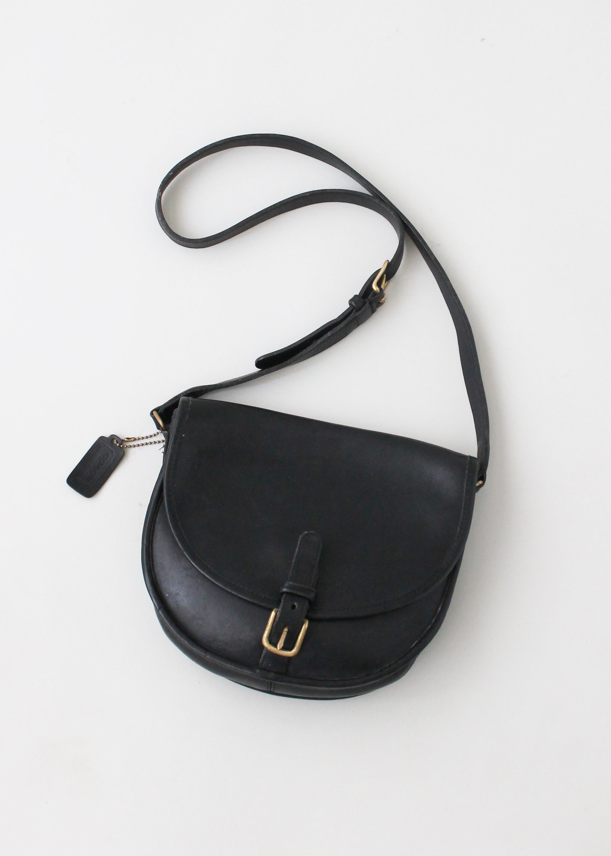 Vintage coach saddle bag black Clearance