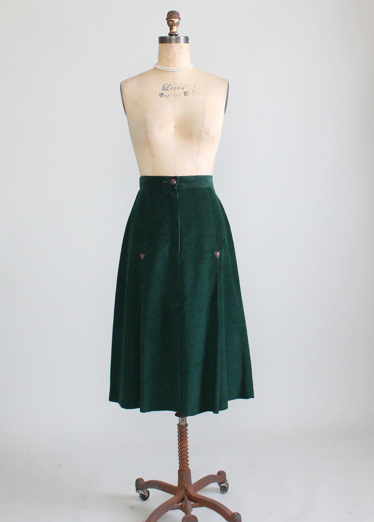 Green midi sales skirt 1970