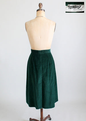 Vintage 1970s Tomboy Cord Midi Skirt