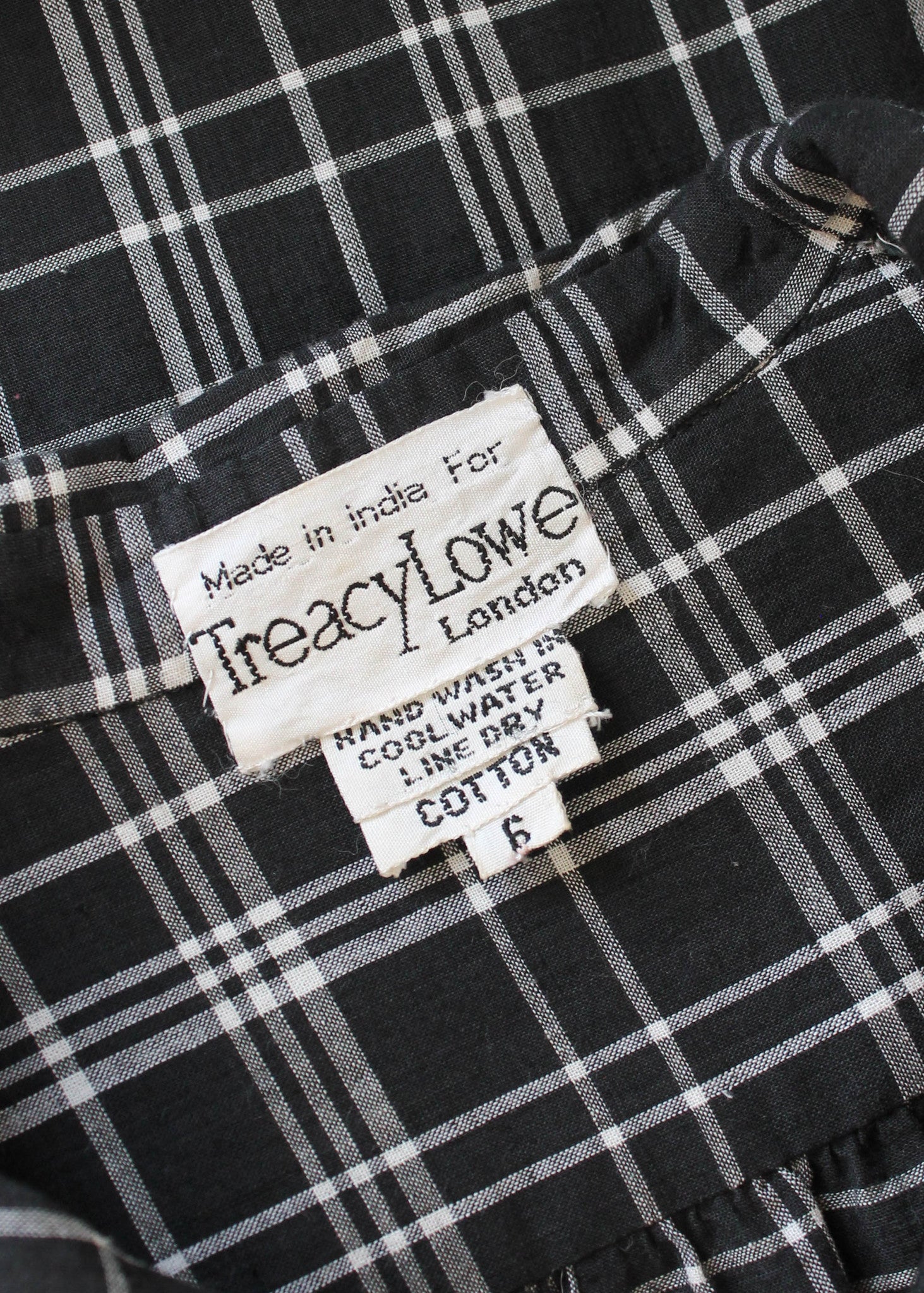 Vintage 1970s Treacy Lowe Indian Cotton Dress