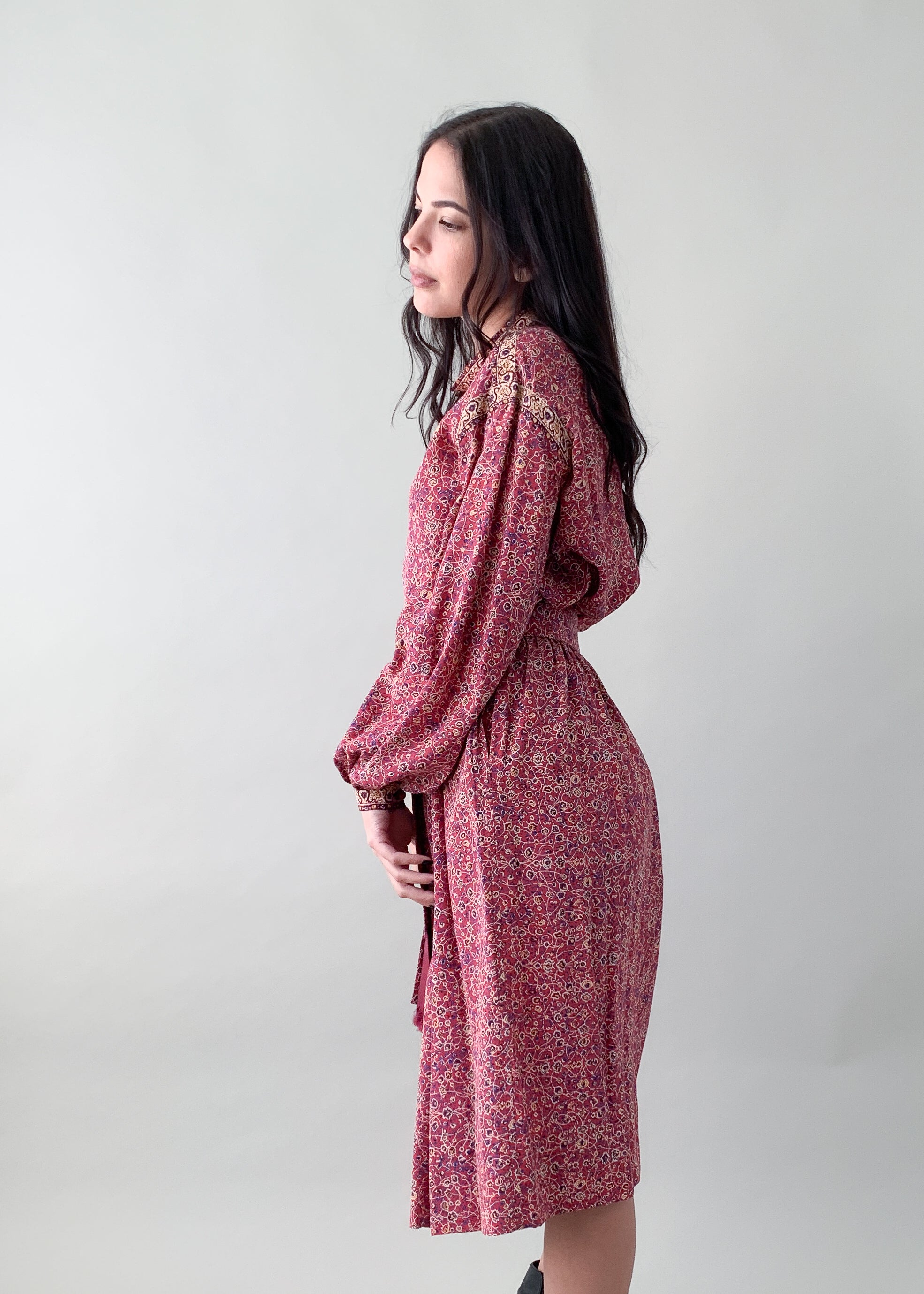 silk peasant dress VOZ Peasant Blouse Dress | White