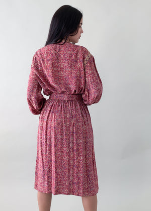 Vintage 1970s Ungaro Silk Peasant Dress Set