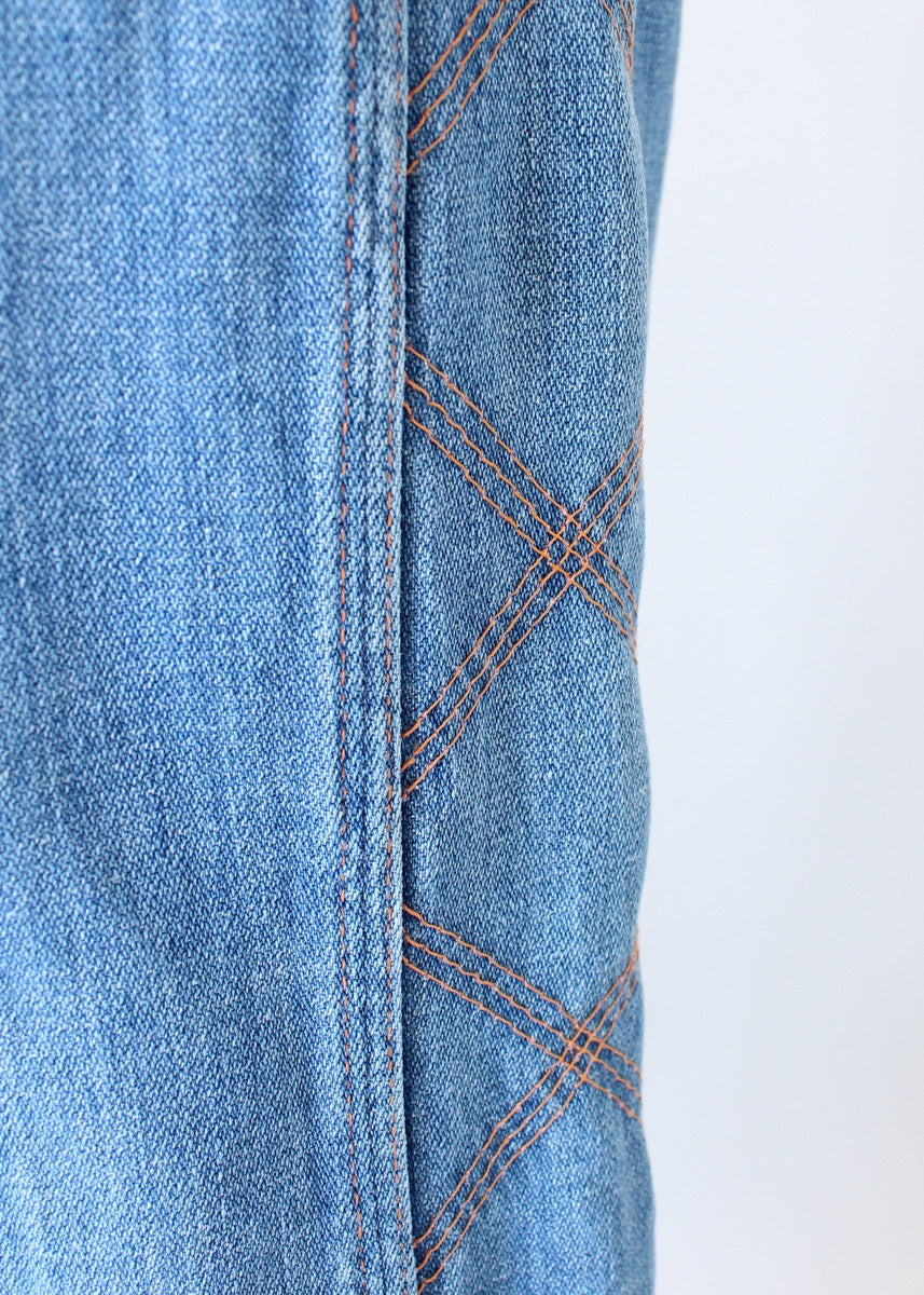 Vintage 1970s Wrangler Bell Bottoms with Stitched Sides
