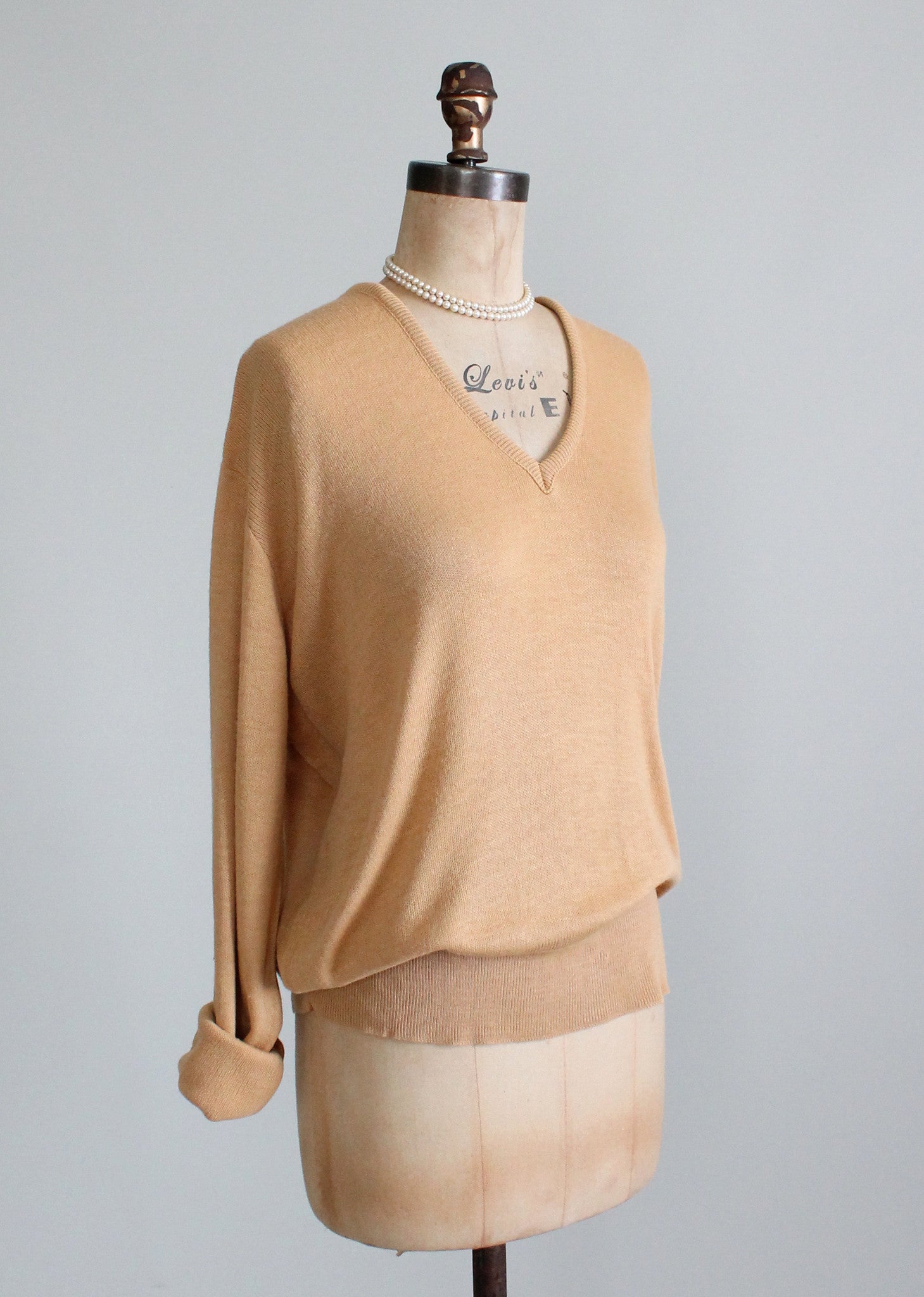 Vintage 1960s Boyfriend Slouch Sweater