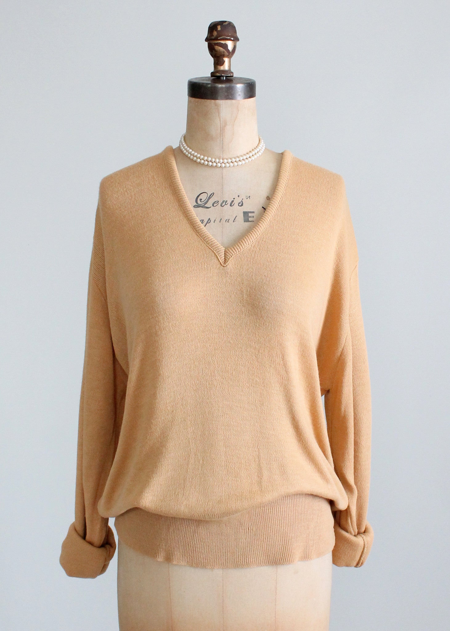 Vintage 1960s Boyfriend Slouch Sweater
