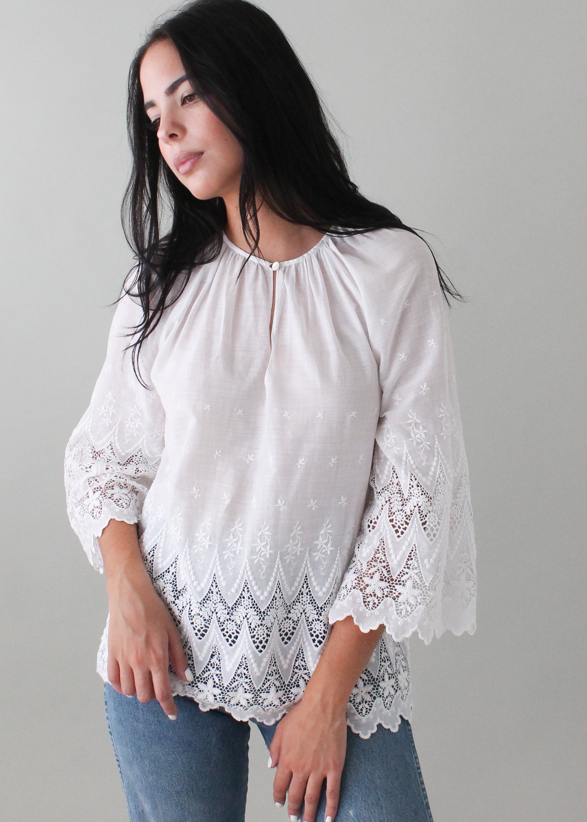 Vintage Edwardian Cotton Tunic Top