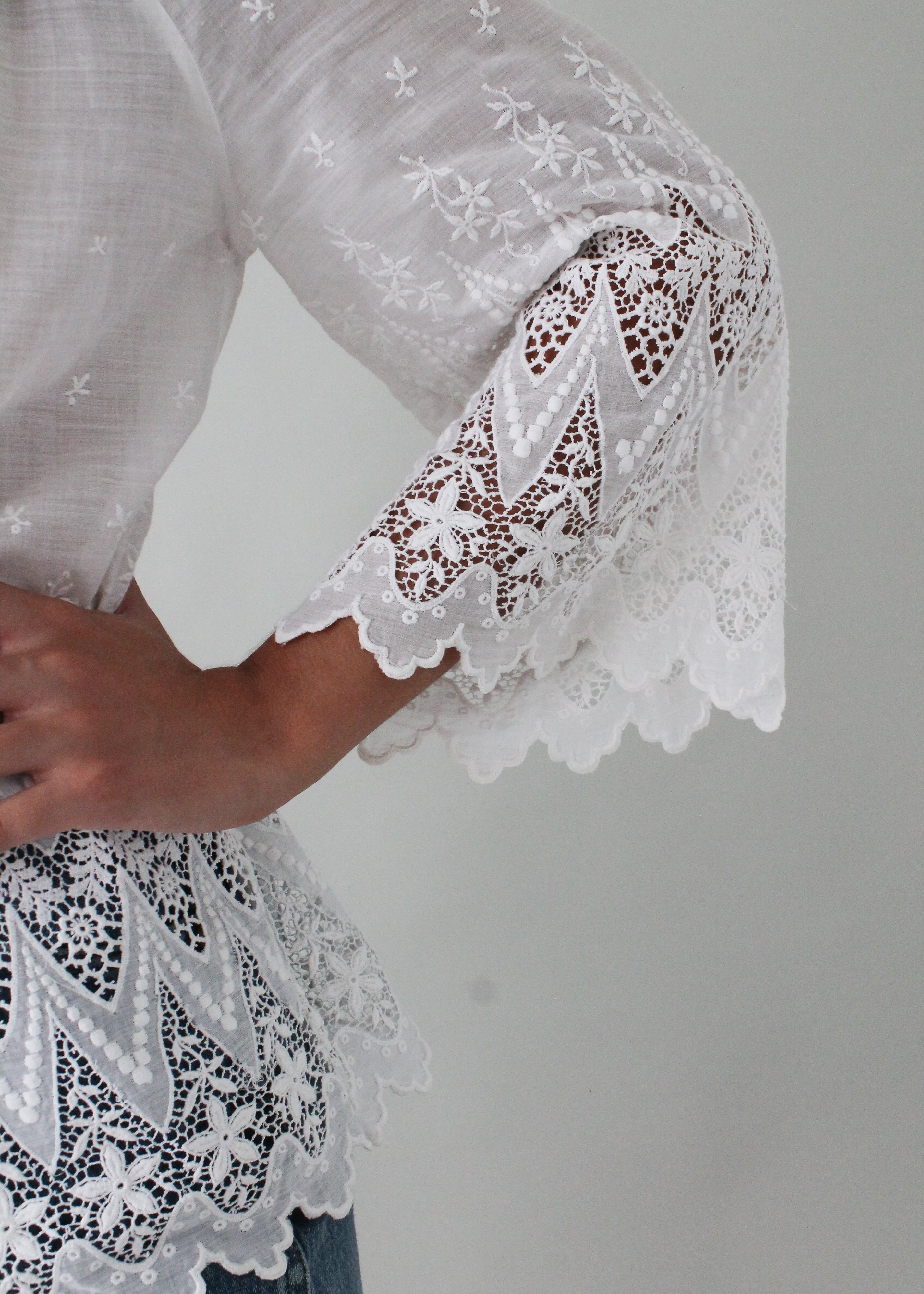 Vintage Edwardian Cotton Tunic Top