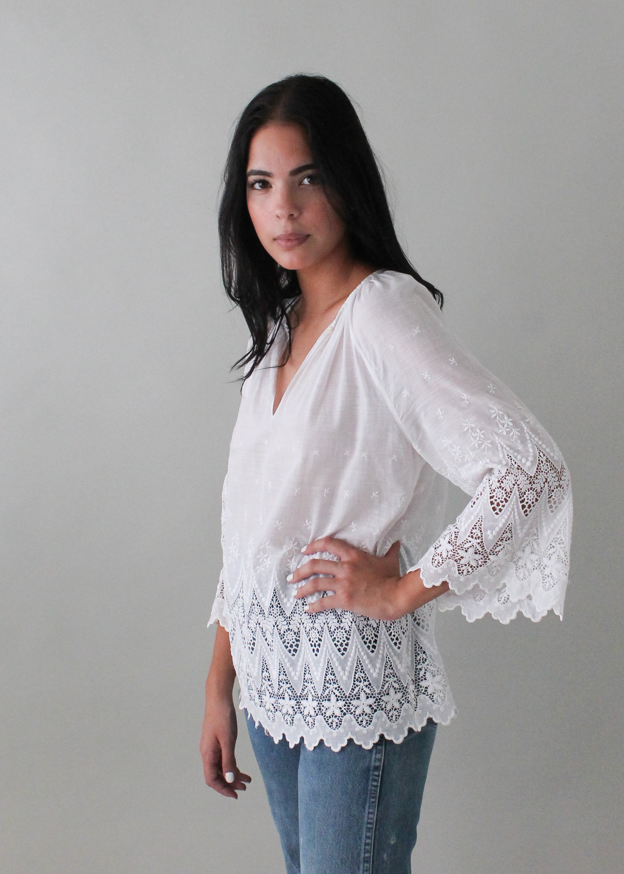 Vintage Edwardian Cotton Tunic Top
