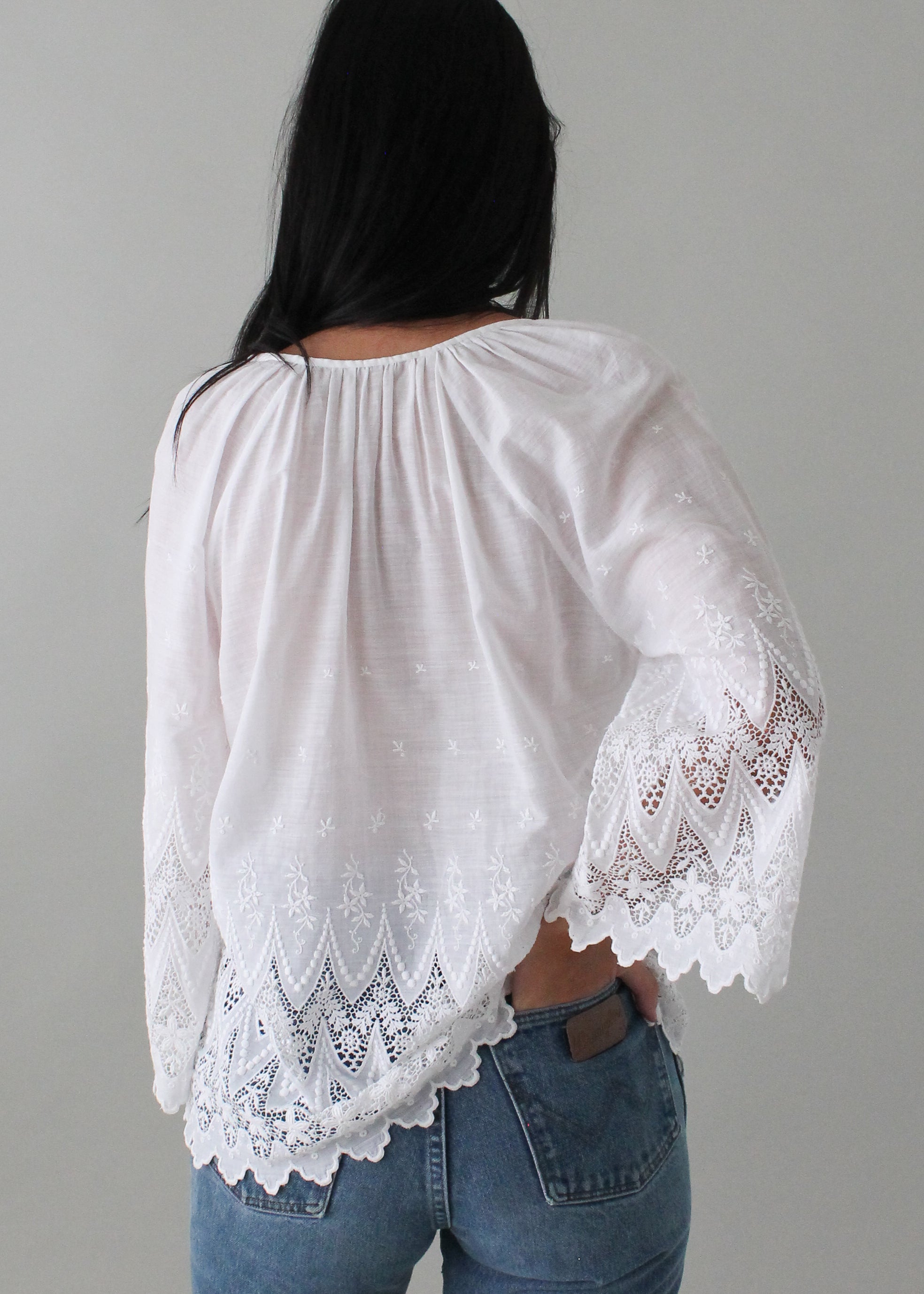 Vintage Edwardian Cotton Tunic Top