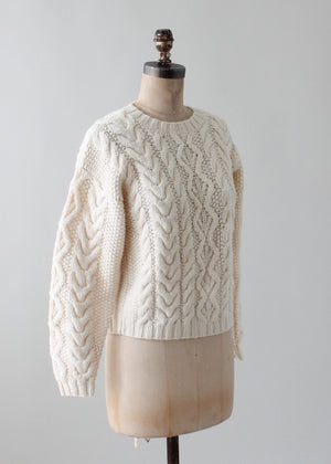 Vintage 1970s Fisherman Cable Knit Sweater - Raleigh Vintage