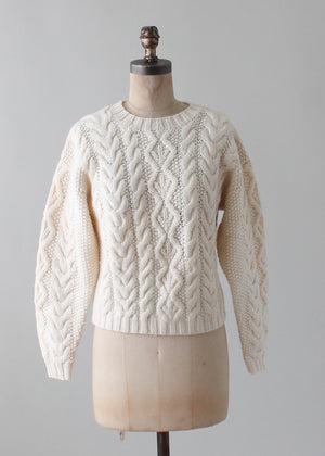 Vintage 1970s Fisherman Cable Knit Sweater