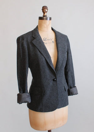 Vintage 1970s Peerless Grey Wool Blazer