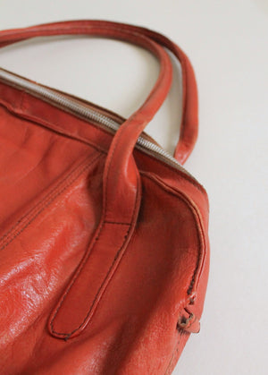 Vintage 1970s Brown Leather Slouch Bag Purse