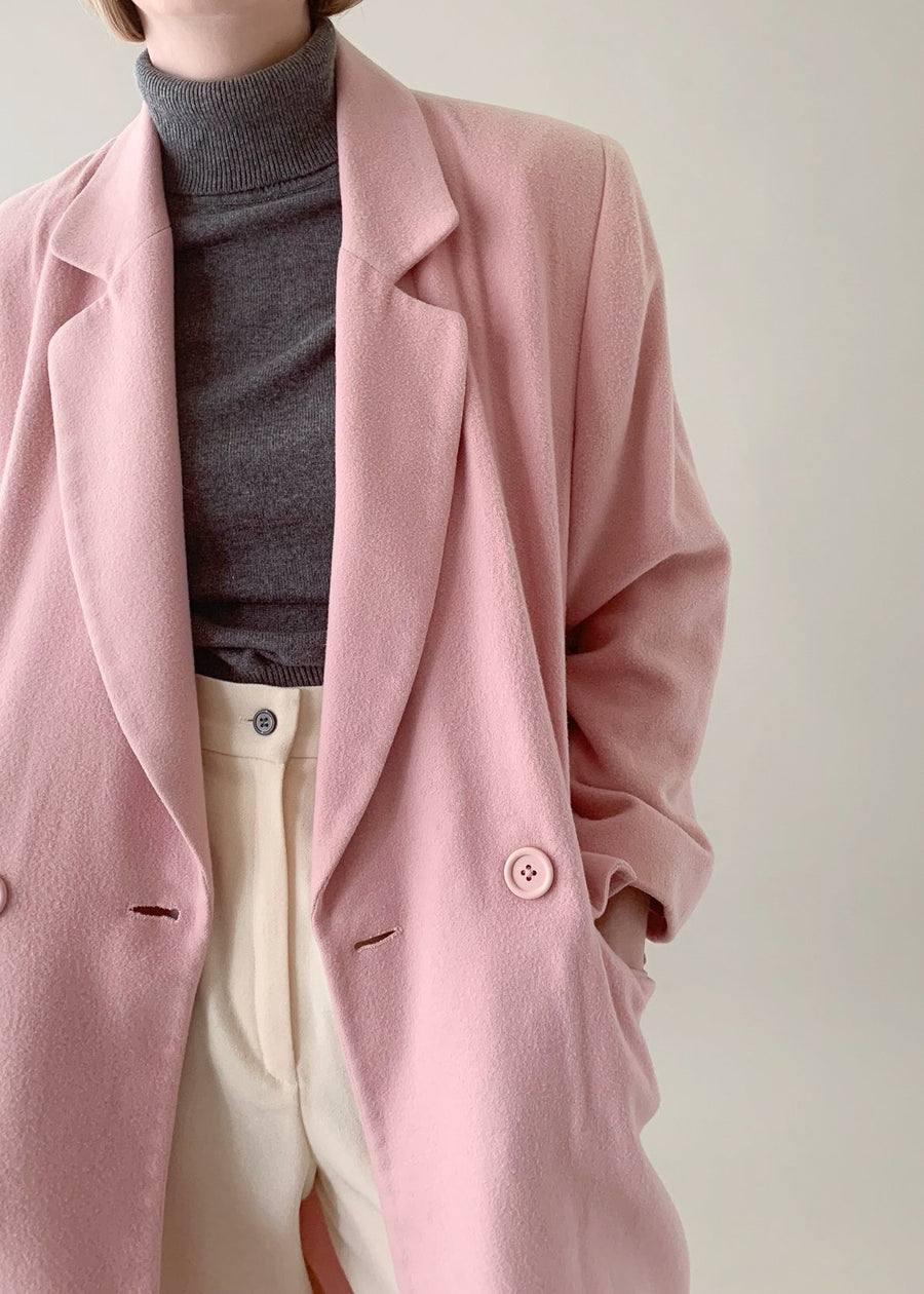 Vintage 1970s Pink Camel Hair Coat
