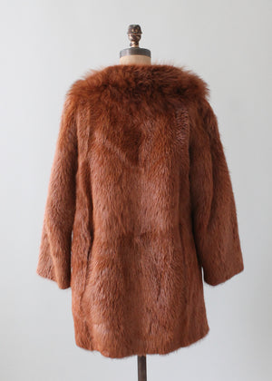 Vintage 1970s Red Fox Fur Coat