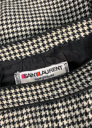 Vintage 1970s Yves Saint Laurent Houndstooth Skirt