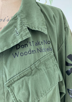 Artist Adapted Protest Army Jacket