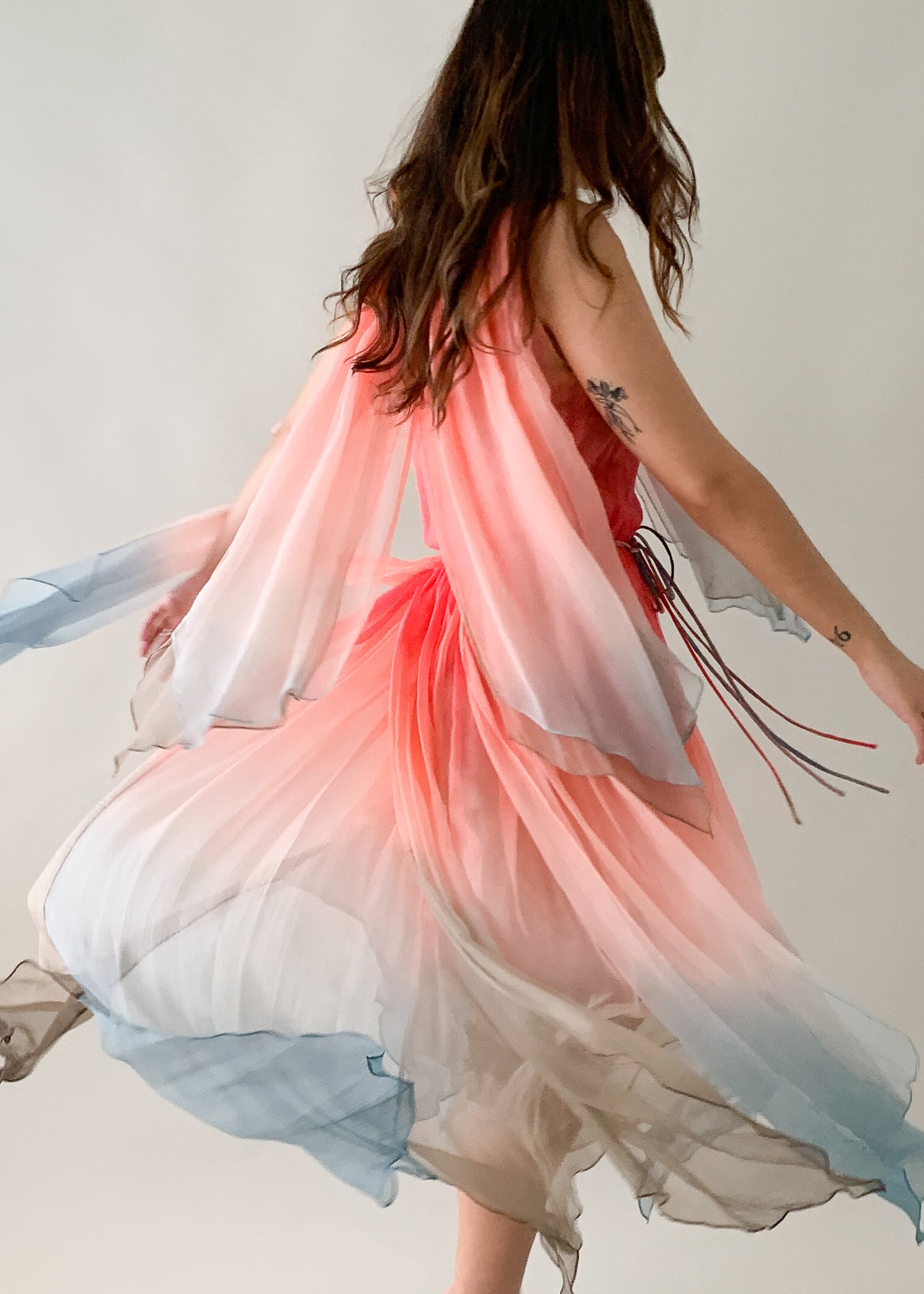 Vintage 1970s Bill Blass Silk Chiffon Dress