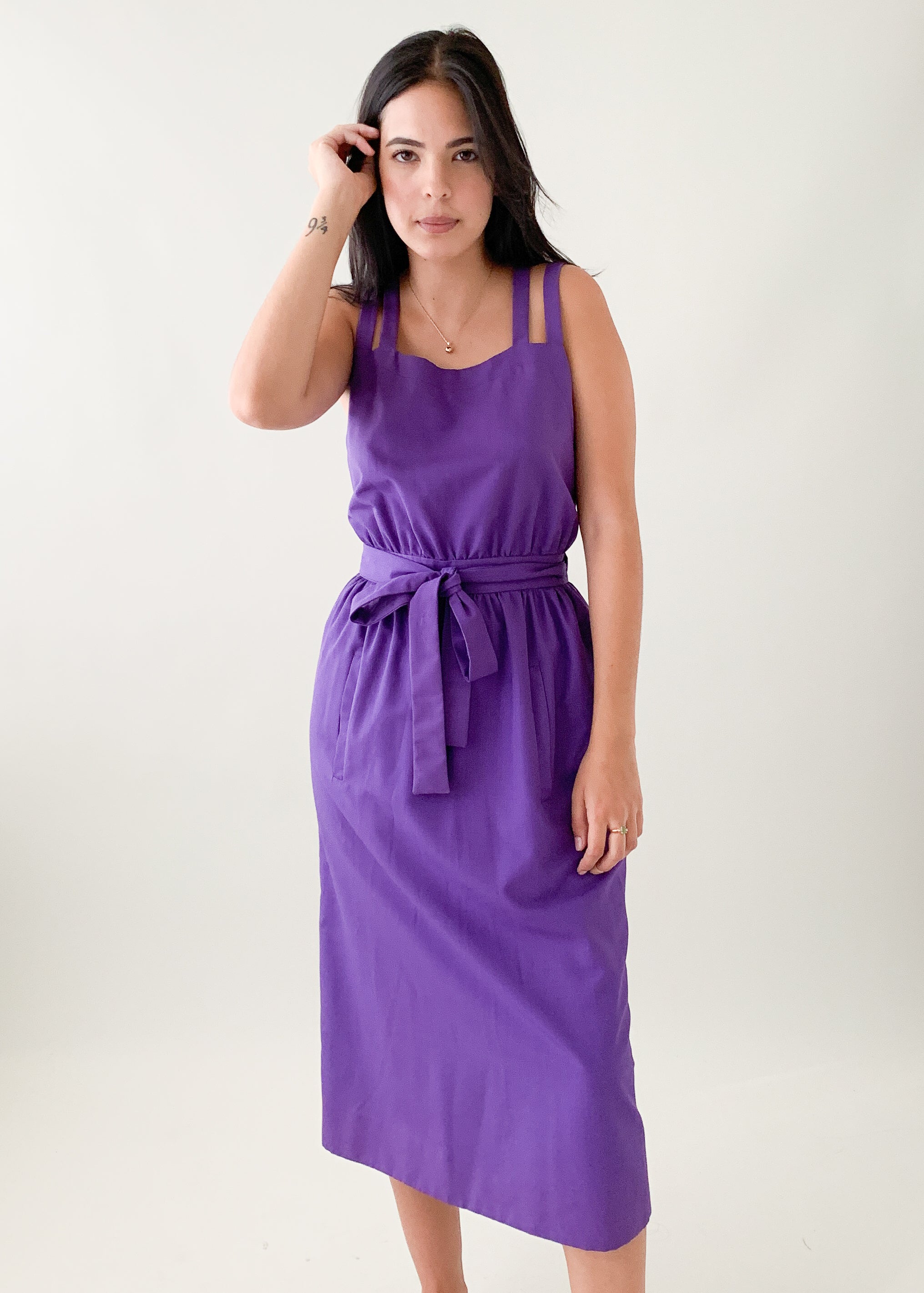 Vintage 1980s French Cotton Wrap Sundress