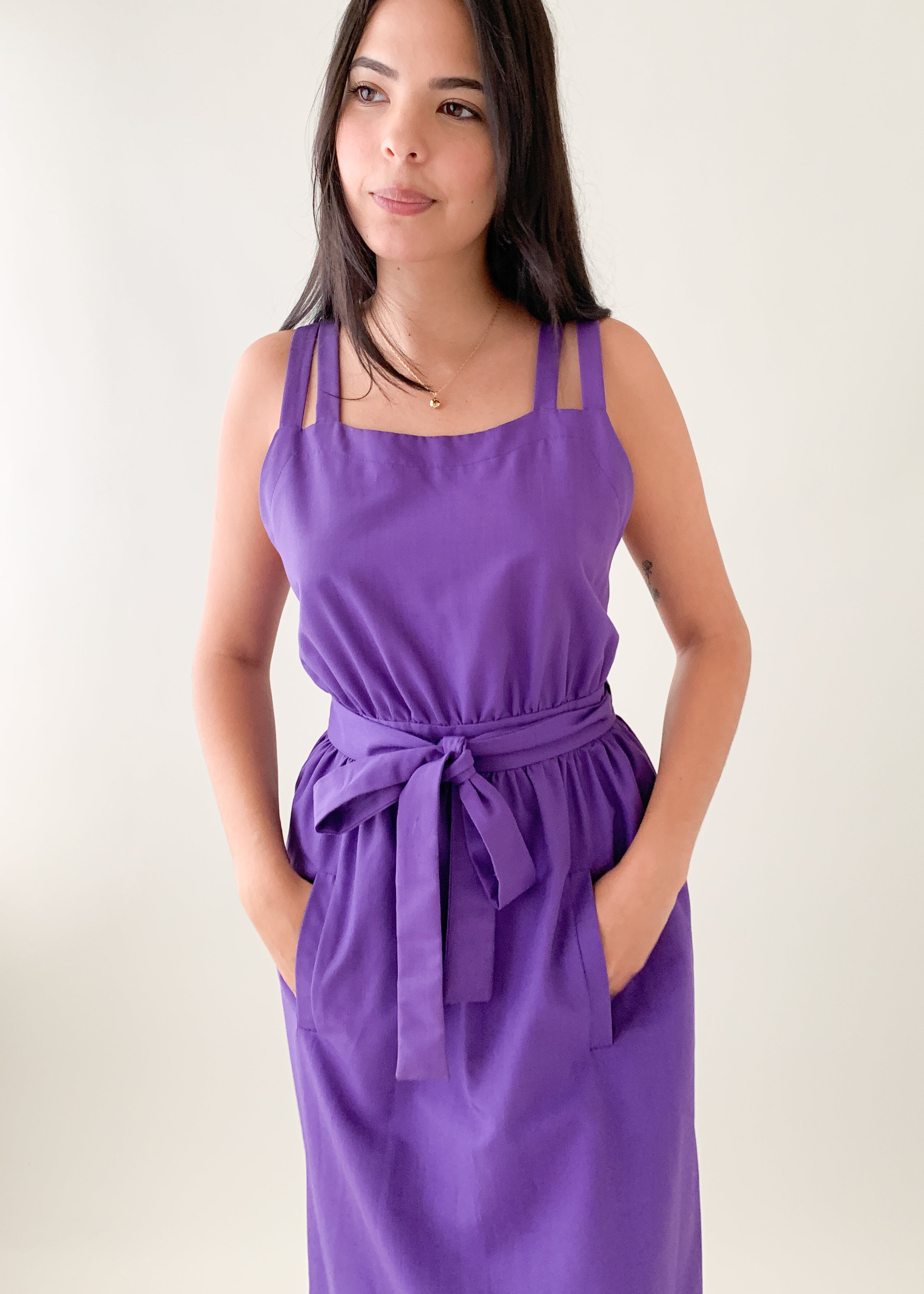 Vintage 1980s French Cotton Wrap Sundress